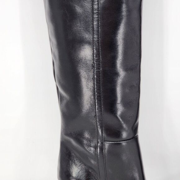 Sandro Jily Smooth Leather Black Tall Heeled Boots Size 36 EU NEW - Picture 13 of 15